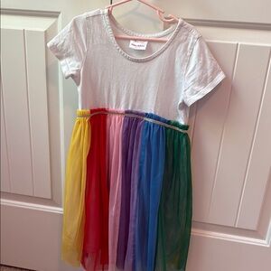 Hannah Anderson Colorful Rainbow Tulle Dress